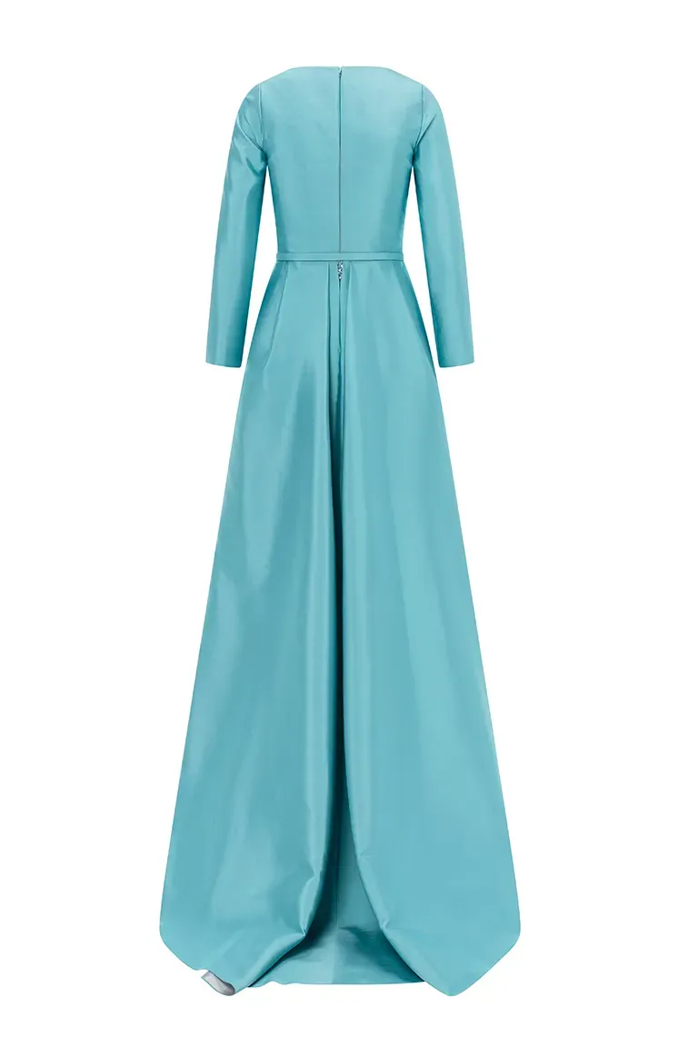 Structured V-Neck Sequined Dress
