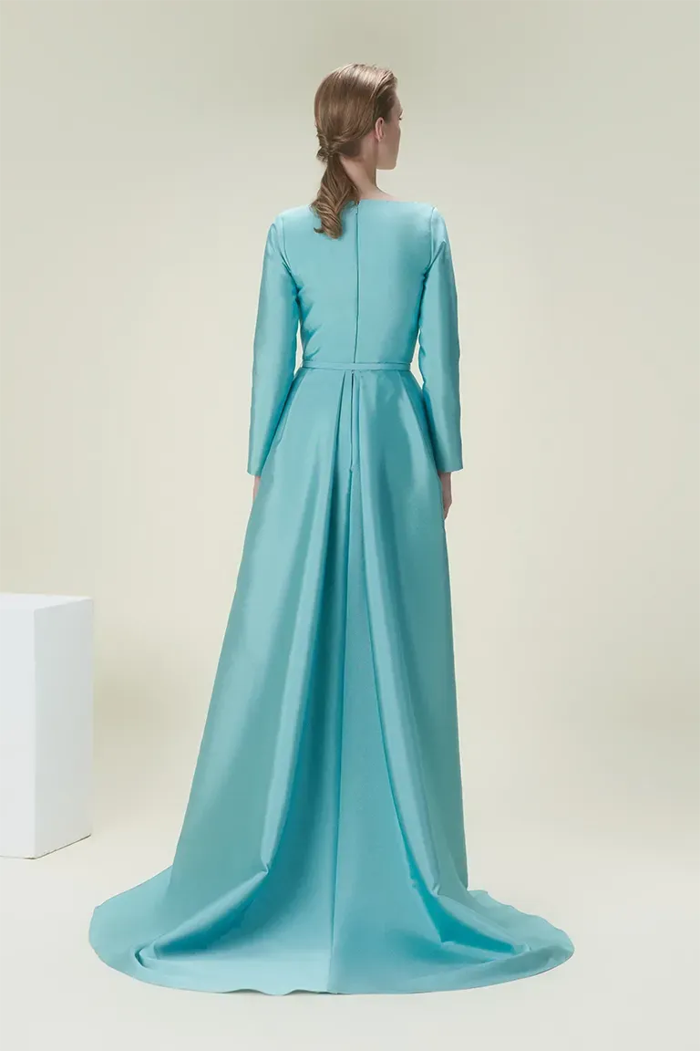 Structured V-Neck Sequined Dress