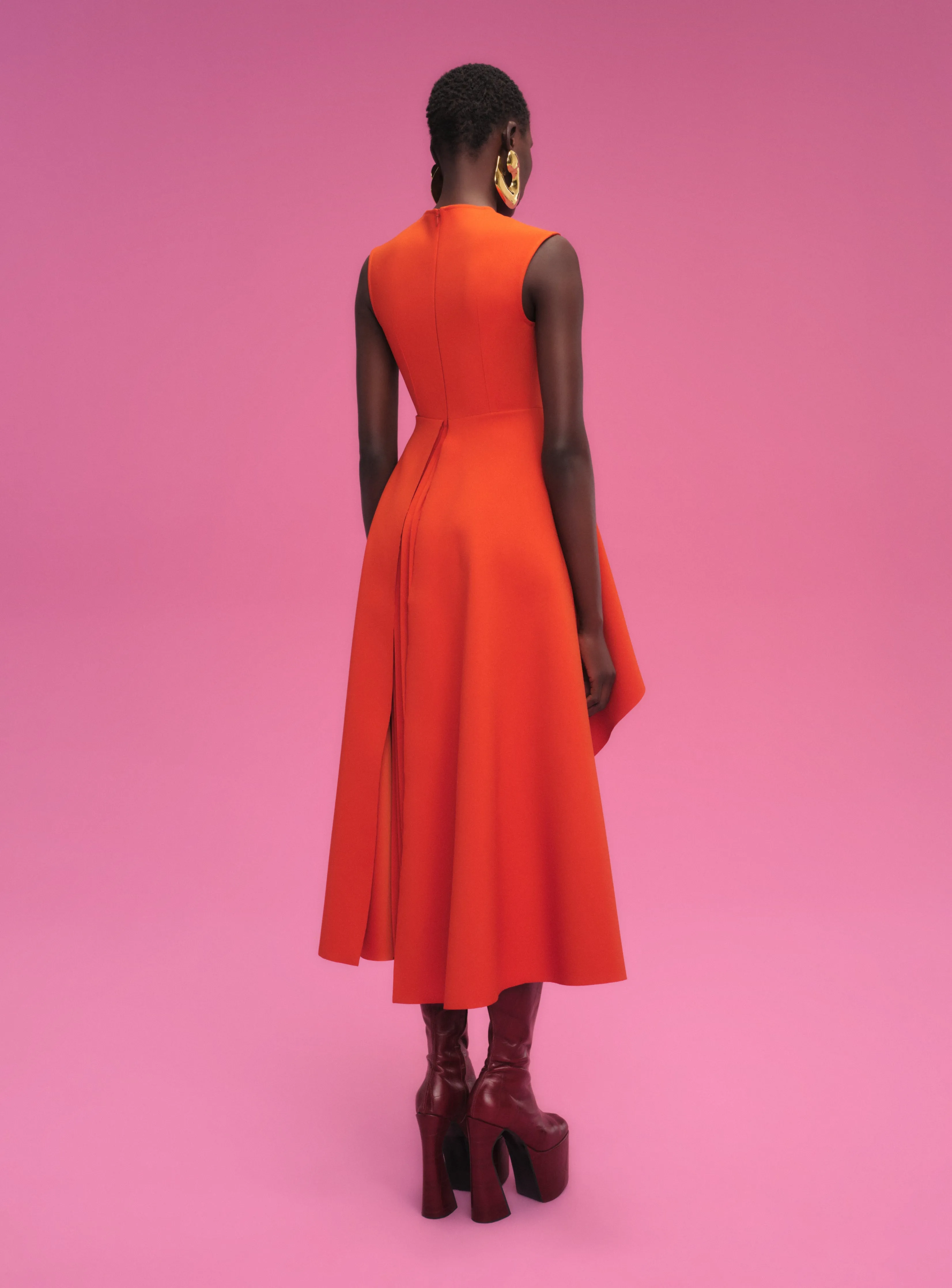 The Severny Midi Dress in Copper