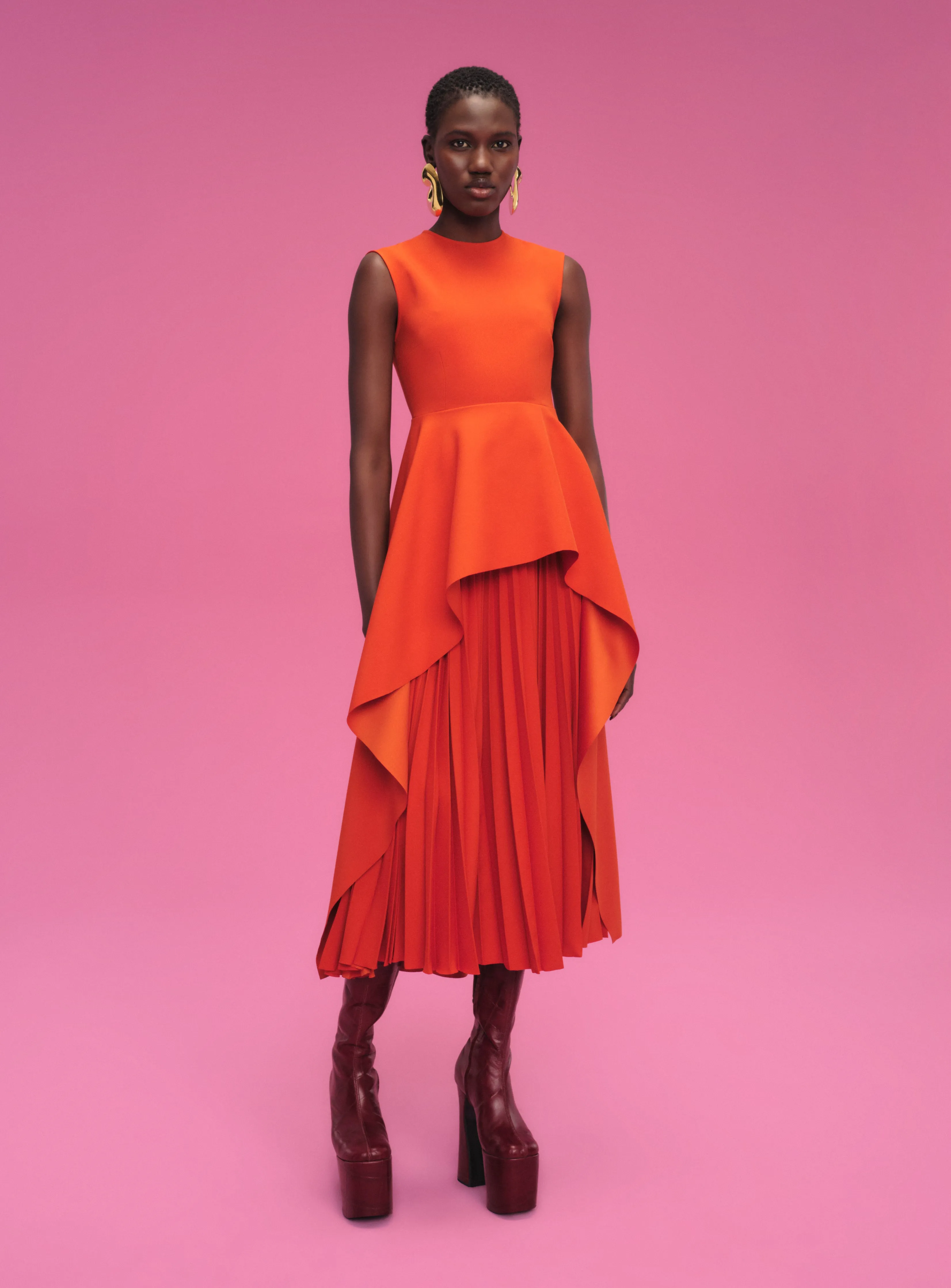 The Severny Midi Dress in Copper