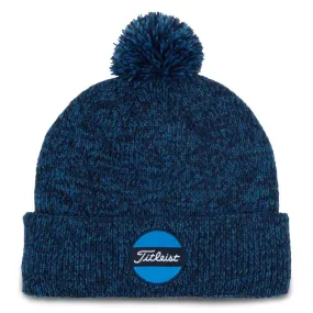 Titleist Junior Boardwalk Pom Pom Golf Beanie Hat - Heather / Blue