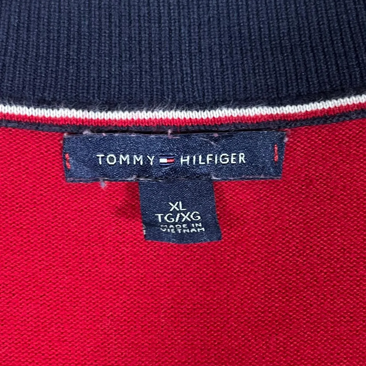 TOMMY HILFIGER Colour Block Striped V-Neck Sweater Jumper