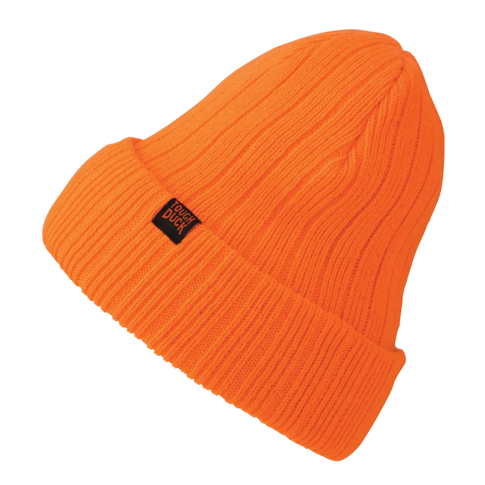 Tough Duck Chunky Knit Watch Cap - Orange