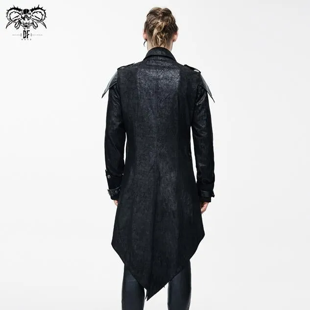 'Vlad' Hooded Punk Synthetic Leather Long Coat (Onyx Curse)