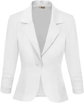 White Button Blazer