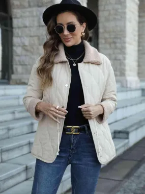 Winter Snug Snap Down Fleece Lined Jacket