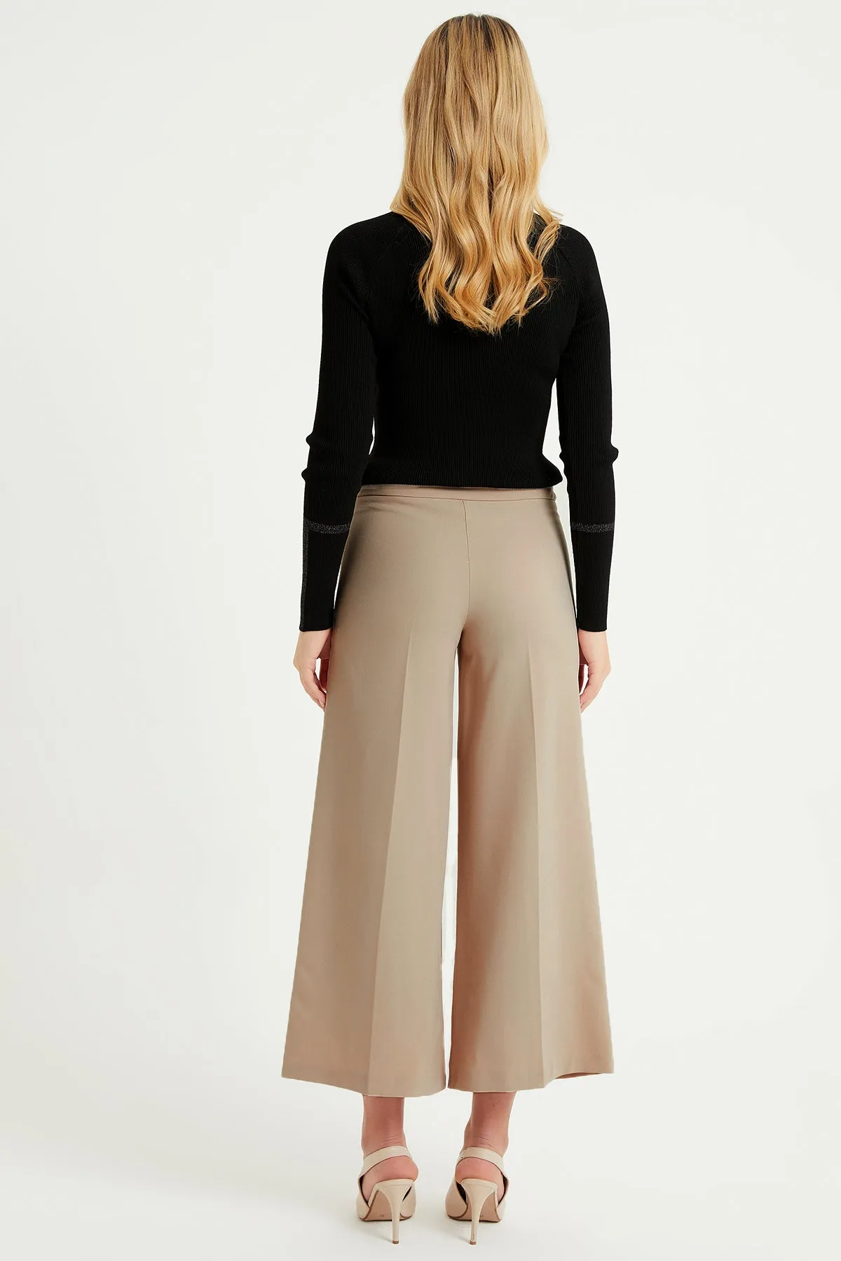 ZRF Women Wide Leg 3 Button Pants - Mink - Saint-Germain-en-Laye